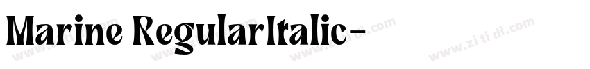 Marine RegularItalic字体转换
